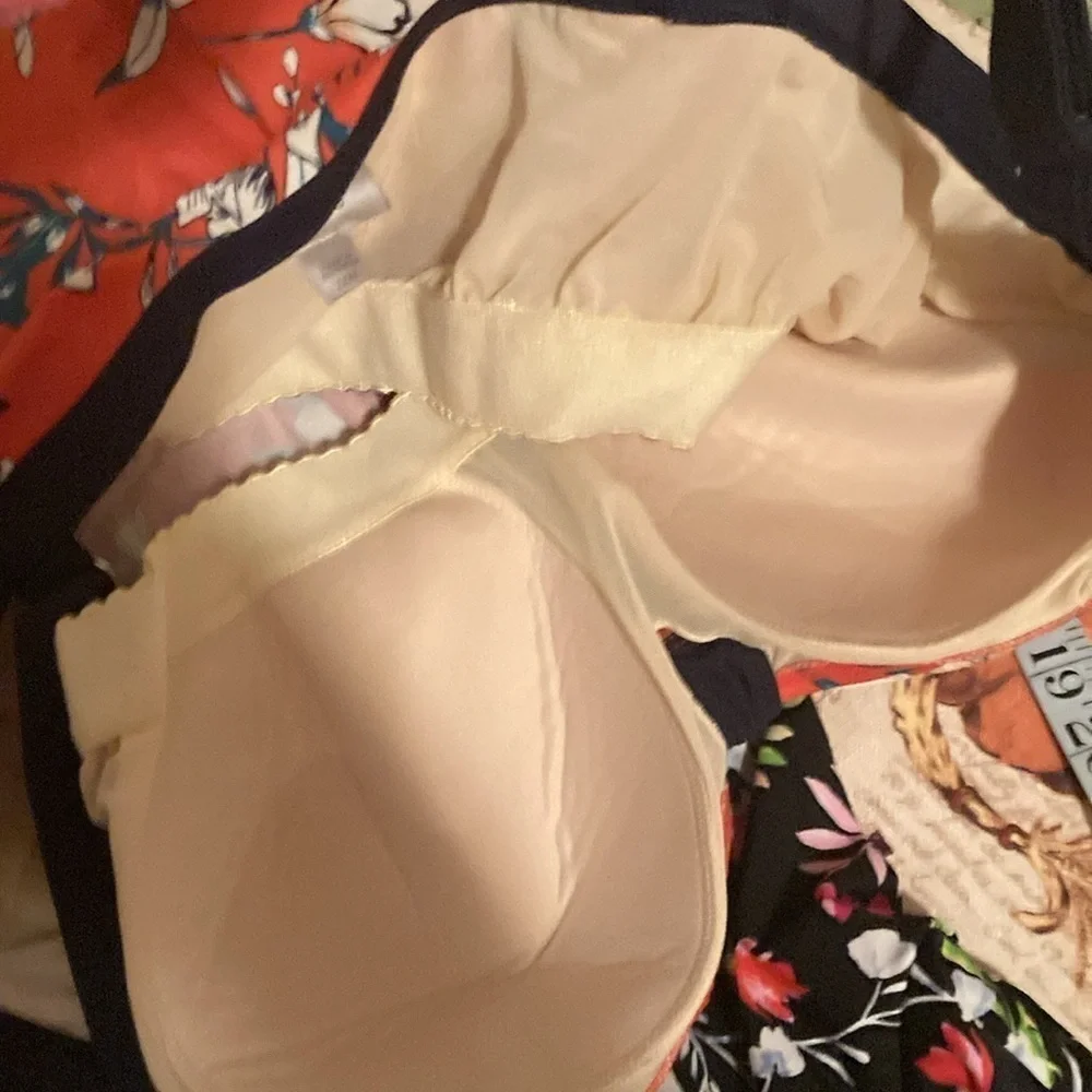Avenue Floral Swim Top - Orange and‎ Black - 22W